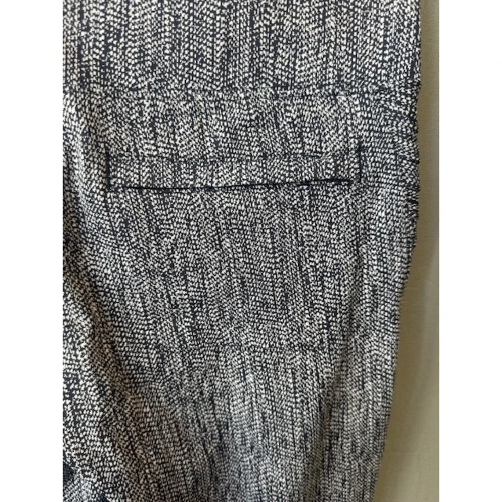 Athleta Delancey Textured Moto Sz M Black White Zip‎ Ankle Leggings - Picture 8 of 10
